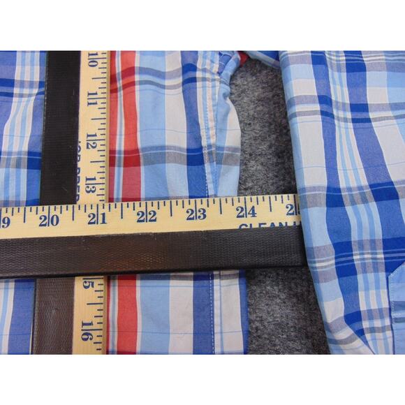 Vineyard Vines Shirt Mens XL‎ Slim Fit Whale Blue Red Plaid - Picture 7 of 9